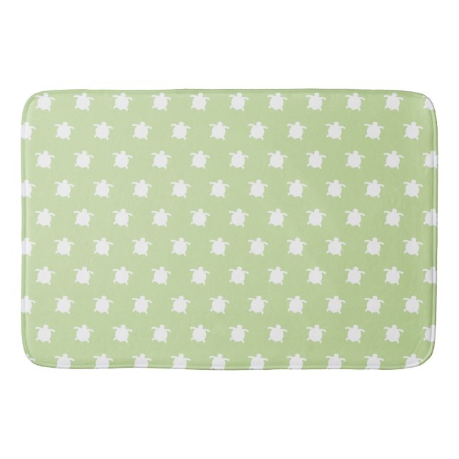 Green Sea Turtle Pattern Bath Mat (Front)