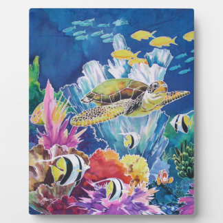 Green sea turtle plaque