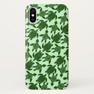 Green Sea Turtle Pretty Animal Pattern iPhone X Case