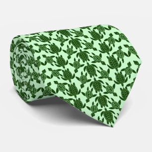 Green Sea Turtle Pretty Animal Pattern Tie