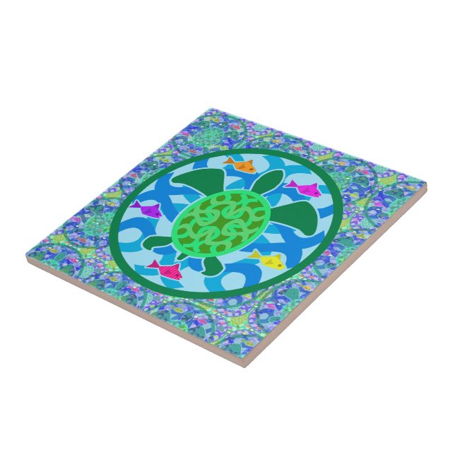 Green Sea Turtle Tile (Side)