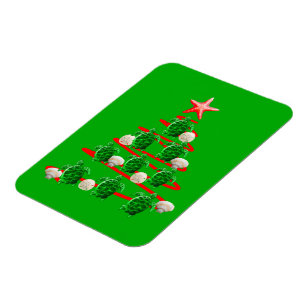 Green Sea Turtles Christmas Tree Magnet
