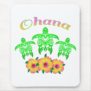 Green Sea Turtles Hawaiian Ohana Mouse Pad