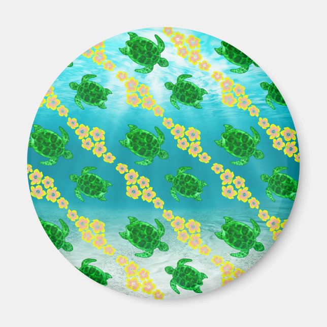 Green Sea Turtles Magnet (Front)