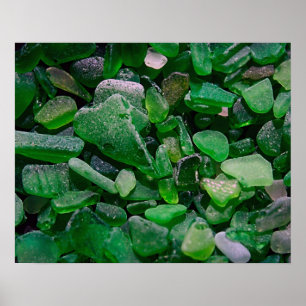 Green Seaglass Poster