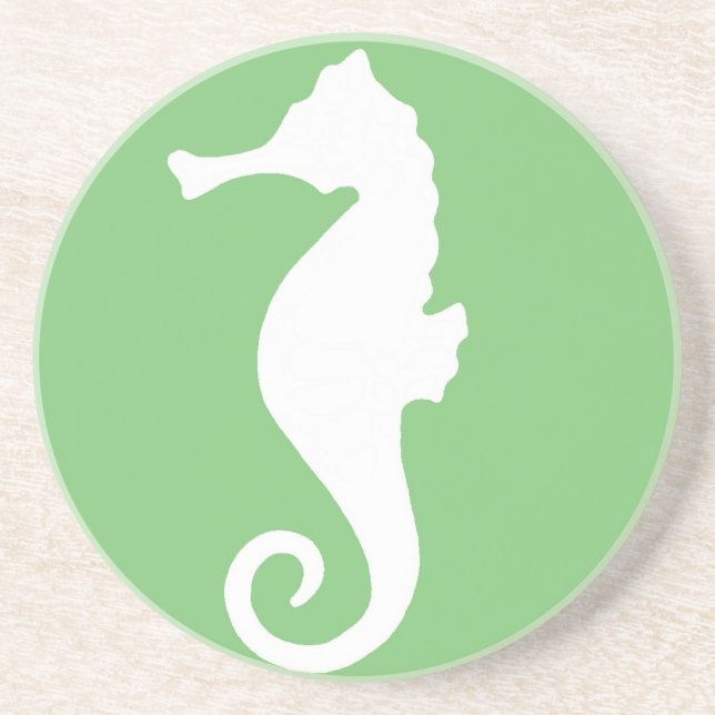 Green Seahorse Coaster (Front)