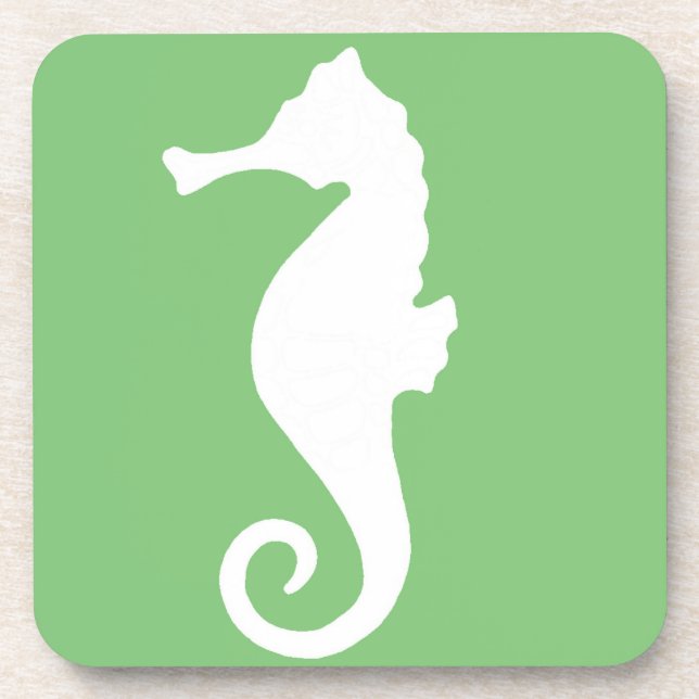 Green Seahorse Coaster (Front)