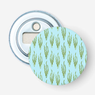 Green Seaweed Ocean Plants Nature Lover Blue Water Bottle Opener