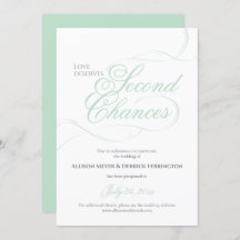 Green Second Chances Wedding Postponement