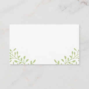 Green Secret Garden Wedding Place Cards