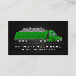 Green Semi Driver   Logistics Transport Business Card