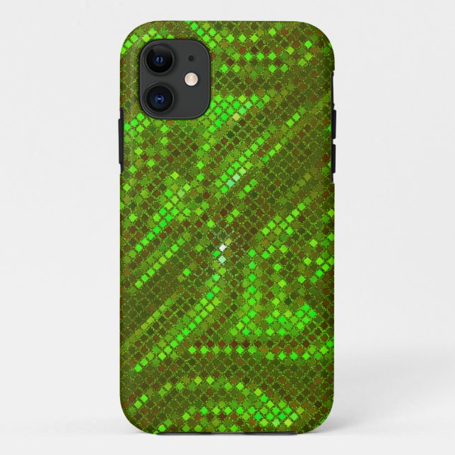 Green Sequin Effect Phone Cases (Back)