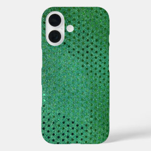 Green Sequin Shimmer iPhone 16 Case