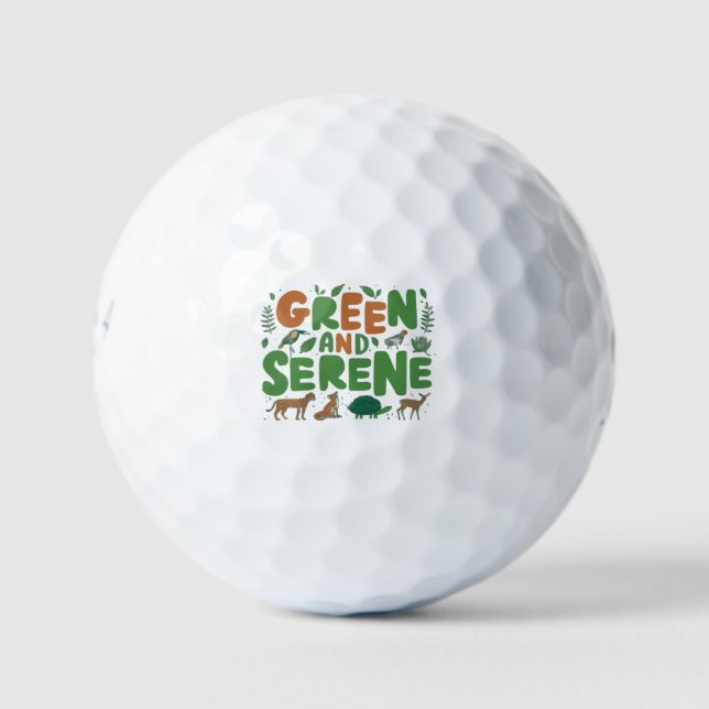 Green Serene  Golf Balls (Front)