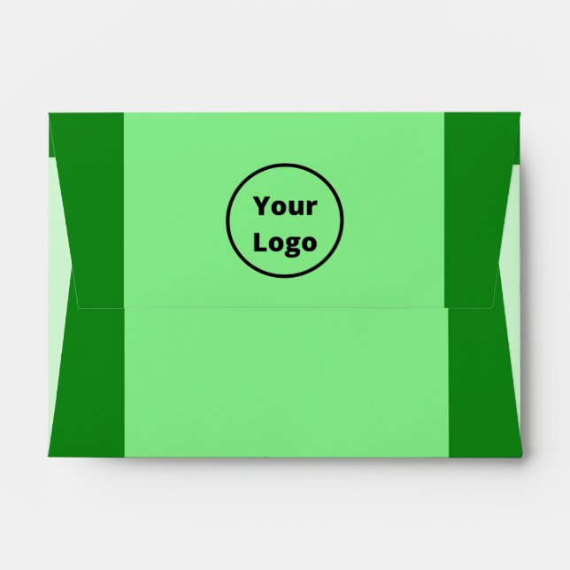 Green shades business pattern envelope (Back (Top Flap))