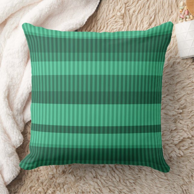 Green shades vertical striped pattern cushion (Blanket)