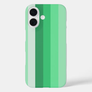 Green shadow stripes iPhone 16 case