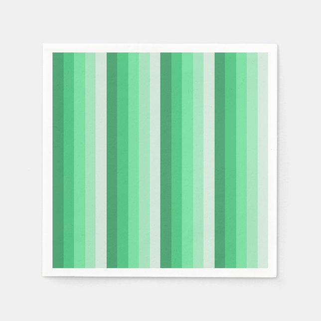 Green shadow stripes napkin (Front)