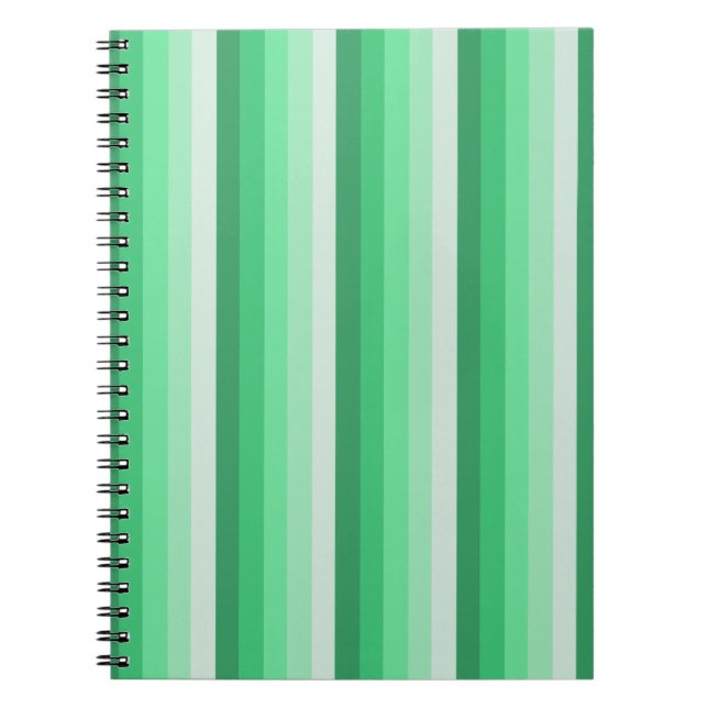 Green shadow stripes notebook (Front)