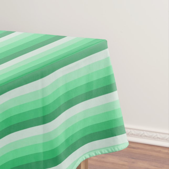 Green shadow stripes tablecloth (In Situ)