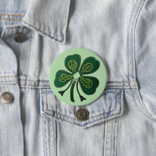 Green Shamrock 2025 7.5 Cm Round Badge