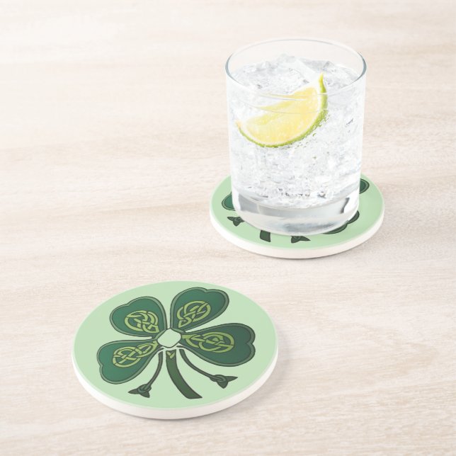 Green Shamrock 2025 Coaster (Side)