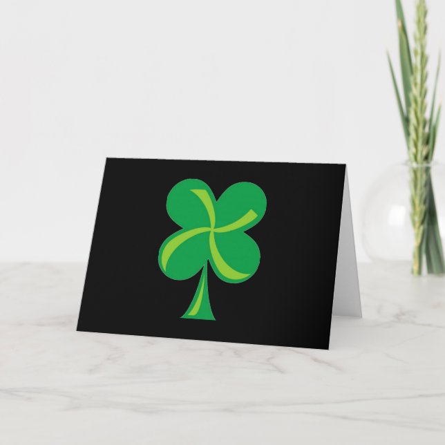 Green Shamrock Card (Front)