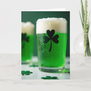 Green Shamrock Celebration Card