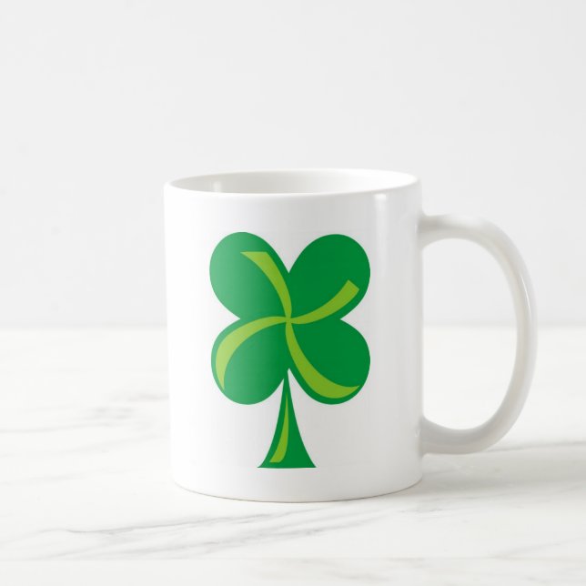 Green Shamrock Coffee Mug (Right)