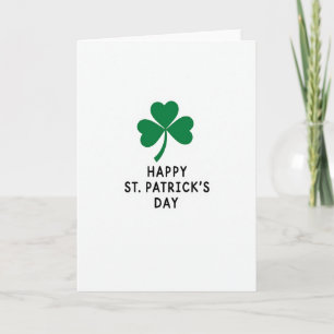 Green Shamrock Happy Day Card