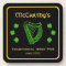 Green shamrock harp custom family name Irish pub