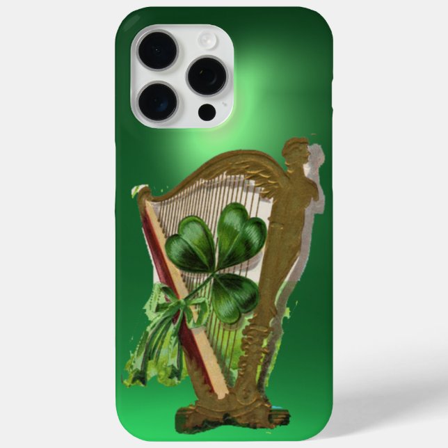 GREEN SHAMROCK HARP St Patrick Day Case-Mate iPhone Case (Back)
