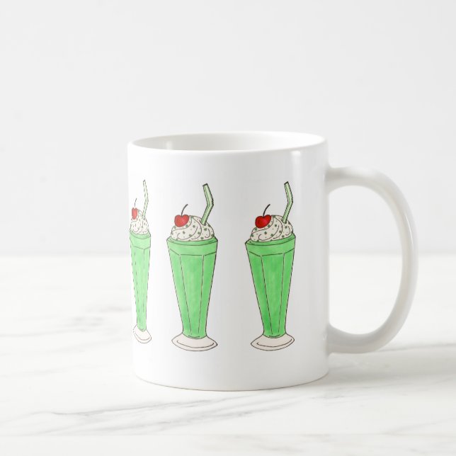 Green Shamrock Ice Cream Shake St. Patrick's Mug (Right)