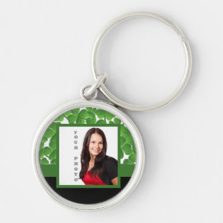 Green shamrock instagram template key ring