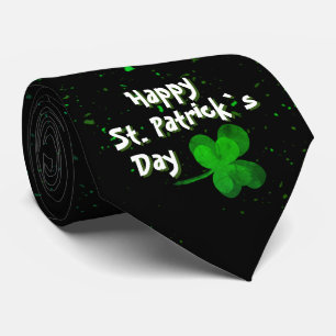 Green Shamrock Irish Happy St. Patrick`s Day Tie