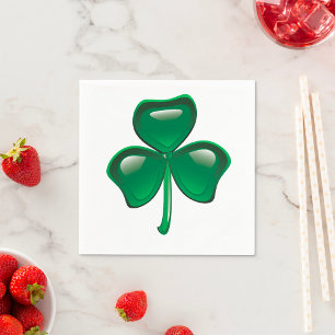 Green Shamrock Irish Ireland Paper Napkins