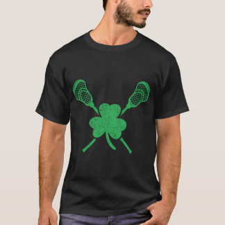 Green Shamrock Lacrosse Irish St. Patrick's Day Me T-Shirt