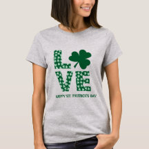 Green Shamrock Love Irish Fun St. Patrick's Day   