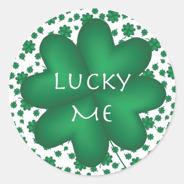 Green Shamrock Lucky Me Sticker (Front)
