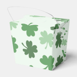 Green Shamrock patterns  St. Patrick's Day Favour Box