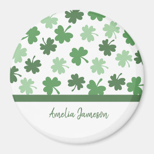 Green Shamrock patterns  St. Patrick's Day Magnet