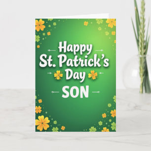 Green Shamrock Son Card