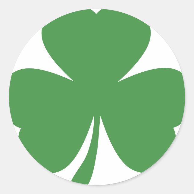 green shamrock st. patrick´s day classic round sticker (Front)