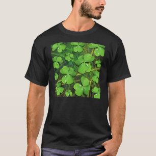 Green Shamrock St Patrick's Day Basic Dark T-Shirt
