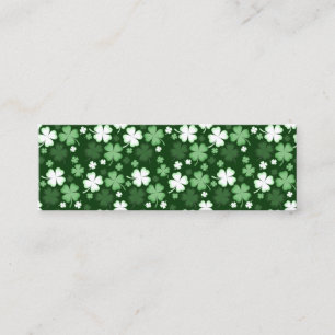 Green Shamrock, St. Patrick's Day Bookmark Mini Business Card