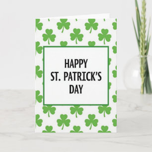 Green Shamrock St Patricks Day Card