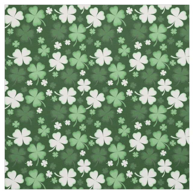 Green Shamrock, St. Patrick's Day Fabric (Swatch)