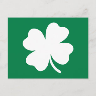 Green Shamrock St Patricks Day Ireland Postcard