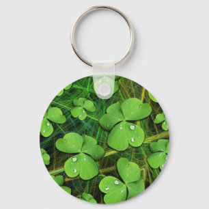 Green Shamrock St Patrick's Day Keychain