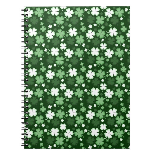 Green Shamrock, St. Patrick's Day Notebook (Front)